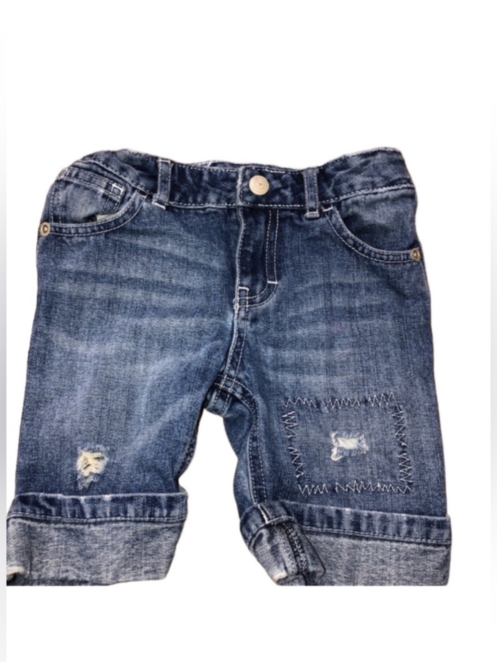 American Living Girls Size 4 Patchwork Cuffed Jeans